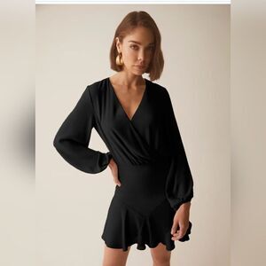 New Krisa Black Asymmetrical Skirt Dress Size Small